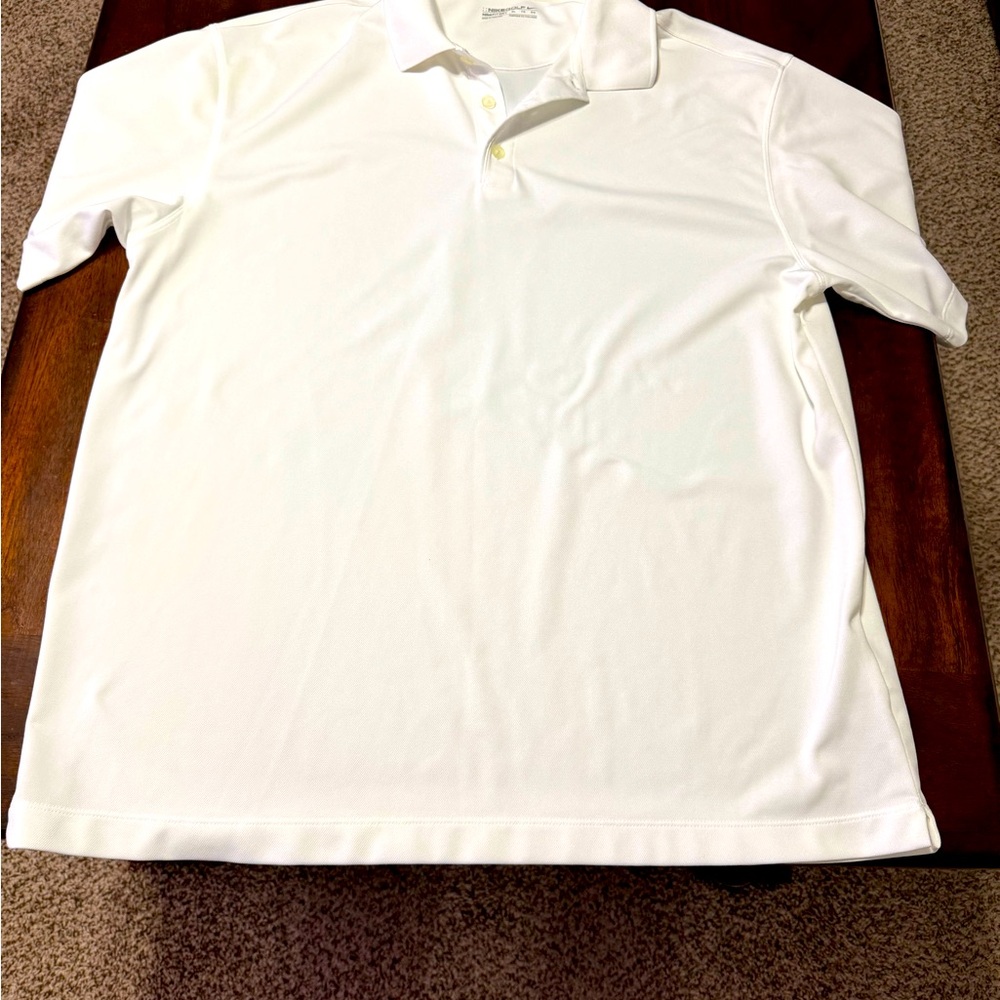 Men’s Nice White Nike golf polo.